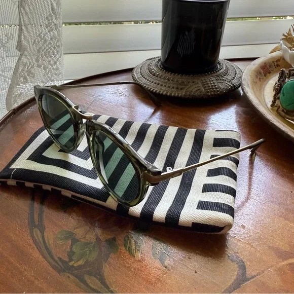 Kate Spade Olive Green Sunglasses with Blue Tinted Lens - Picture 7 of 9